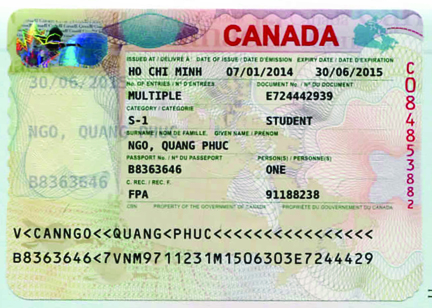Chúc mừng visa du học Canada -  Ngô Quang Phúc