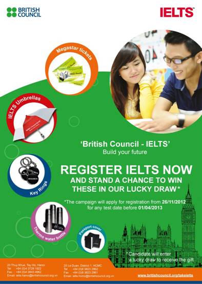Chương trình tặng quà British Council IELTS